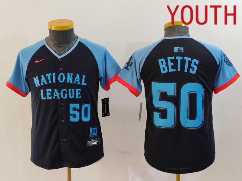 Youth Los Angeles Dodgers #50 Betts Blue All star 2024 Nike MLB Jersey style 8154->women mlb jersey->Women Jersey